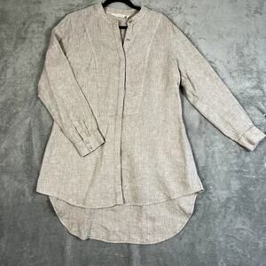 Soft Surroundings Tunic Shirt Womens M Flowy Textured Peasant Lagenlook
